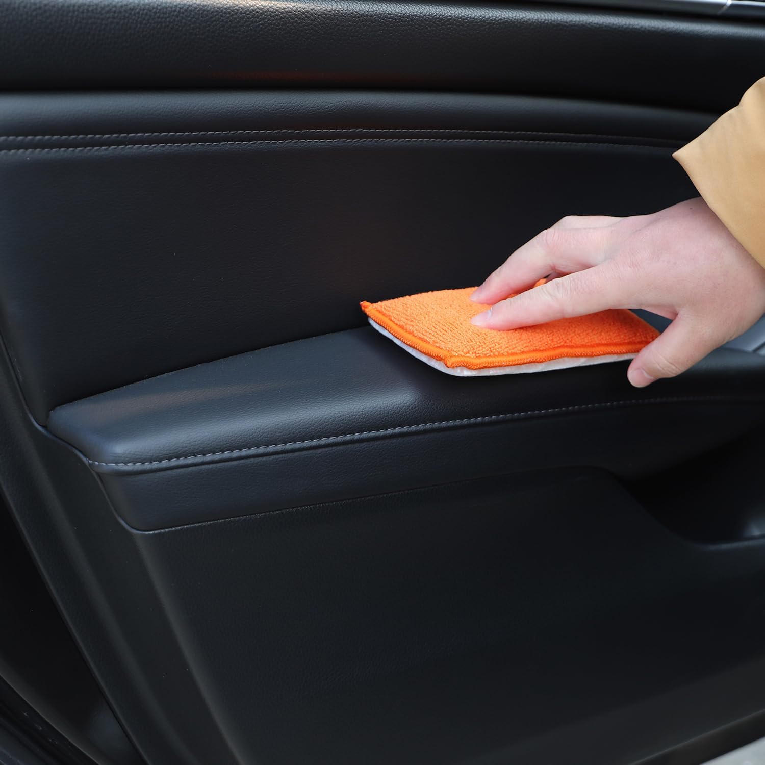 8Pcs Microfiber Car Wax Applicator Sponge, 6in x 3.3in x 0.8in B985971