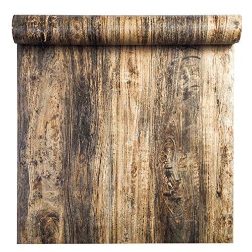 Self Adhesive Vinyl Distressed Wood Grain Contact Paper (15.7x98 Inches) Z89073