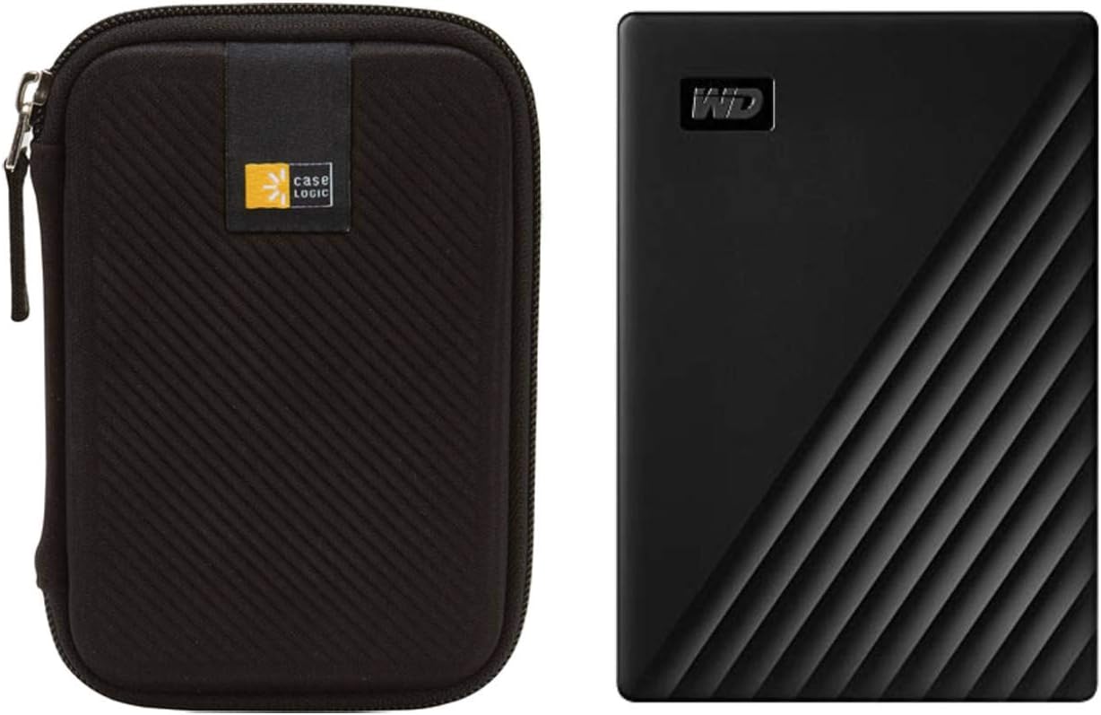 4TB Portable External Hard Drive (Sky Blue) with Hard Drive Case Z847