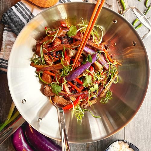 Stainless Steel 14-Inch Wok Y364
