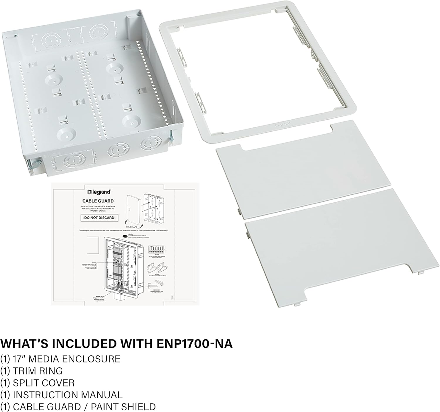 Structured Media Enclosure, 17 Inches, White H152