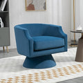 Blue Velvet Swivel Barrel Chair A600418