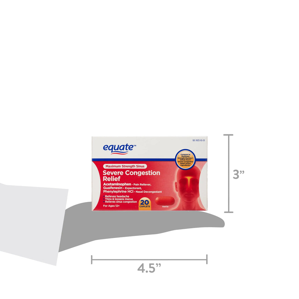 20 Count Sinus Congestion Relief Caplets Y37699