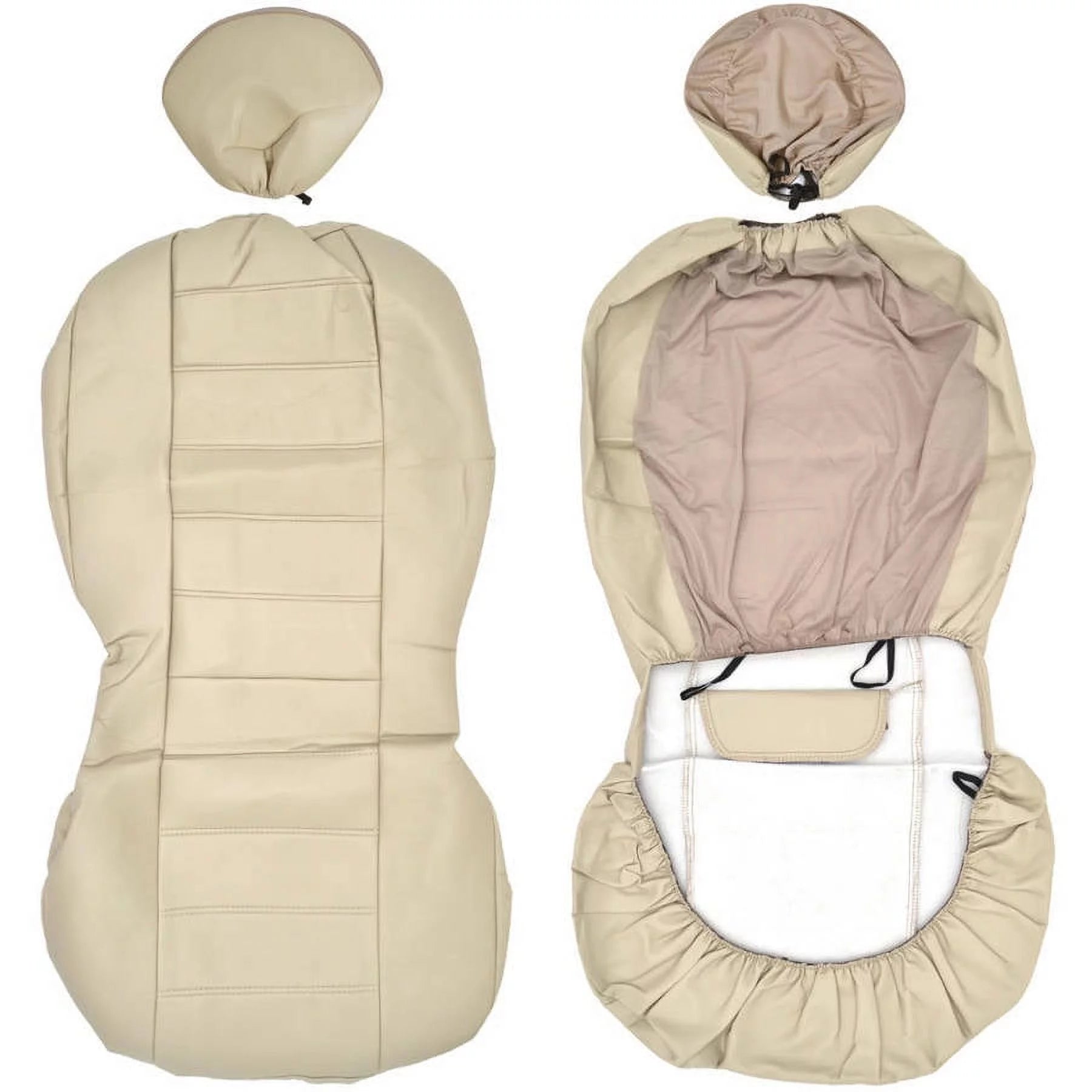 Black Beige Gray 3 Rows PU Leather Seat Covers K630