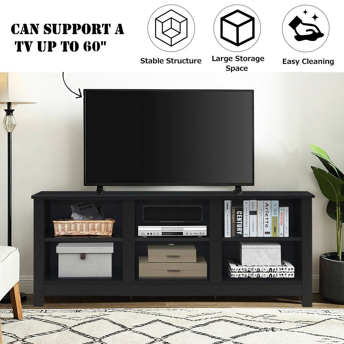 Black Entertainment TV Stand Cabinet K59526