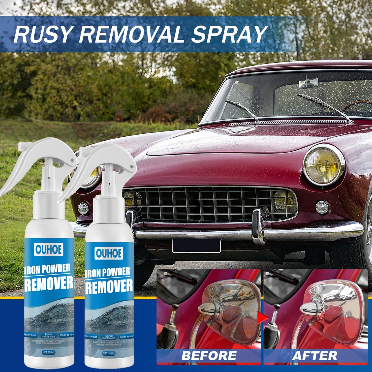 3PCS*100ML Iron Rust Remover Spray G32242