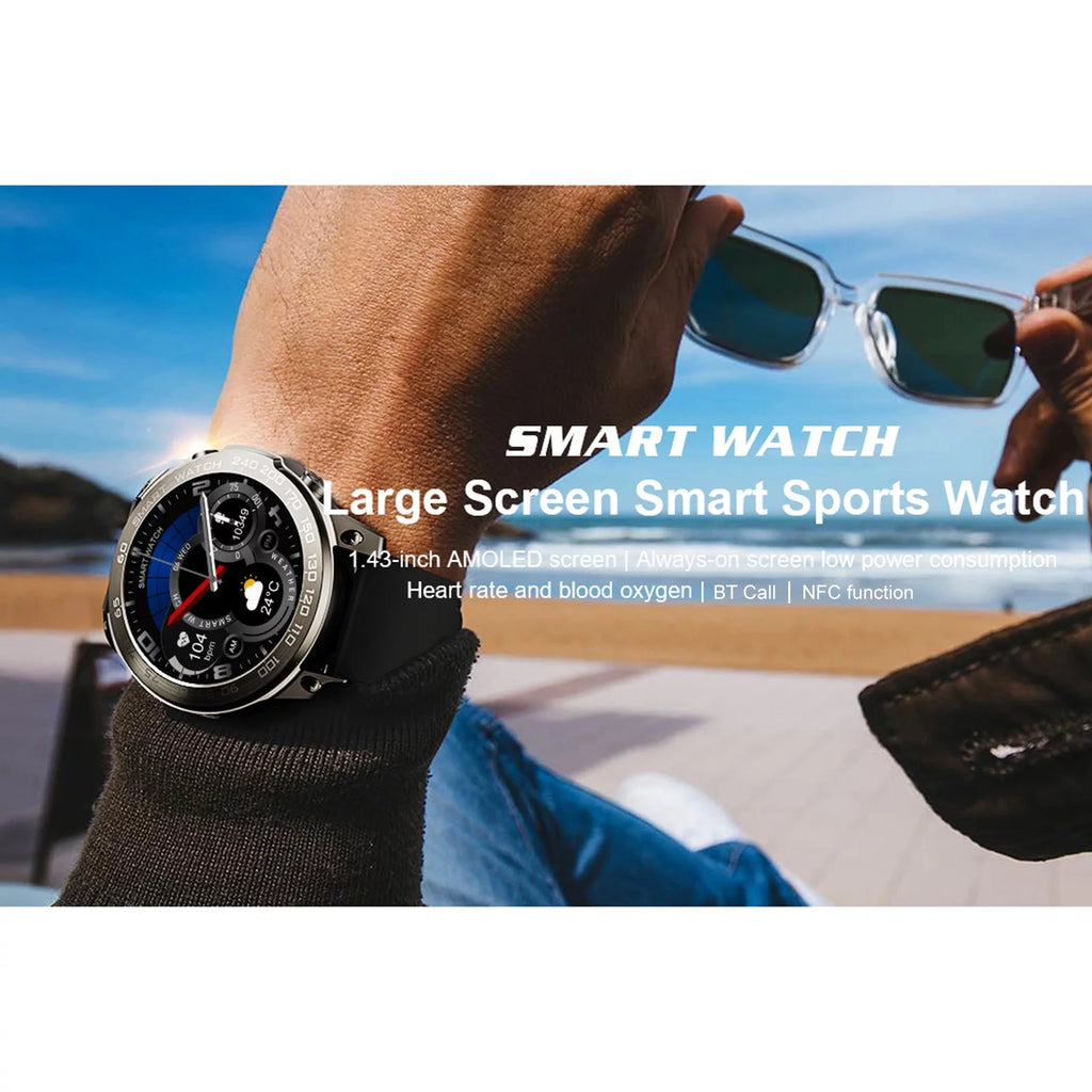 Smart Sports Watch 1.43-Inch AMOLED FullTouch Screen IP68 Waterproof BT Calling U47098