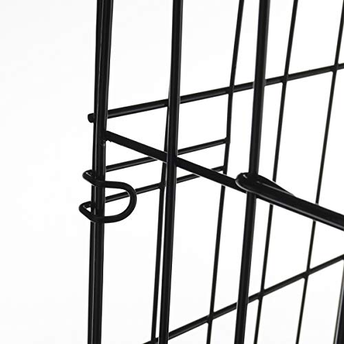 42-Inch Collapsible Dog Crate with Divider Wall Panel (Black) I710924
