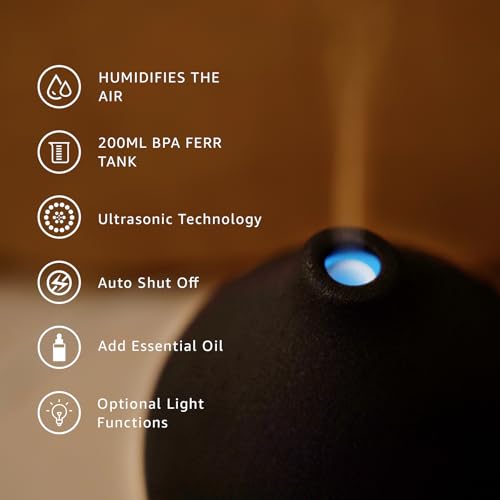 200ML Ceramic Essential Oil Diffuser with 7 Color Lights Auto Shut Off H372