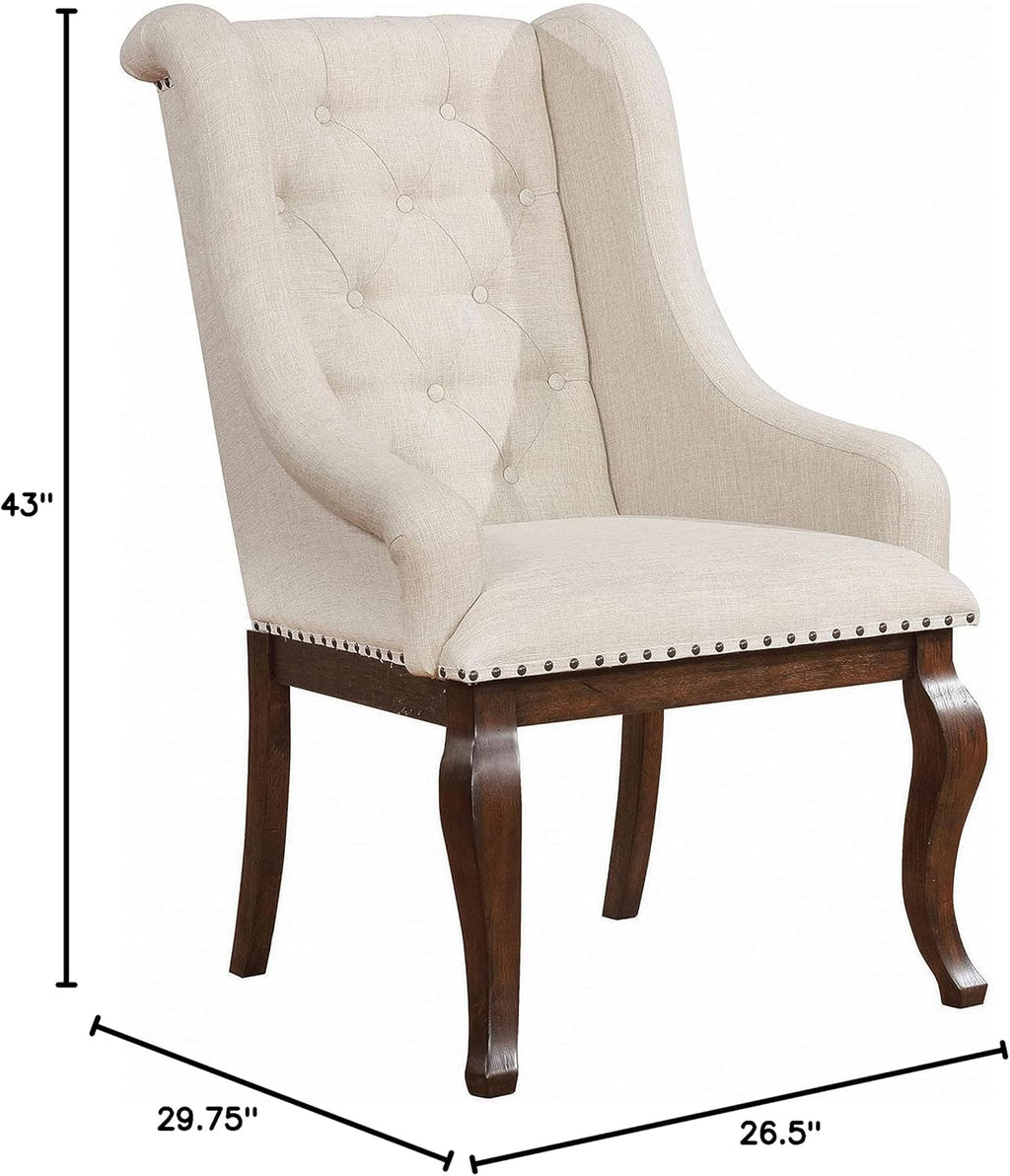 Antique Java and Cream Arm Chairs (Set of 2) M327