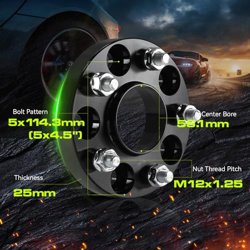 20mm Hubcentric Wheel Spacers 5x114.3 56.1mm M12x1.25 P344