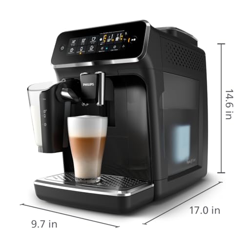 Black Fully Automatic Espresso Machine with LatteGo Milk Frother Q29767
