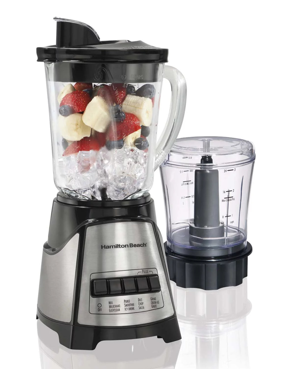 40 oz. Glass Jar Blender with 3-Cup Chopper, 700 Watts, Stainless Steel K950
