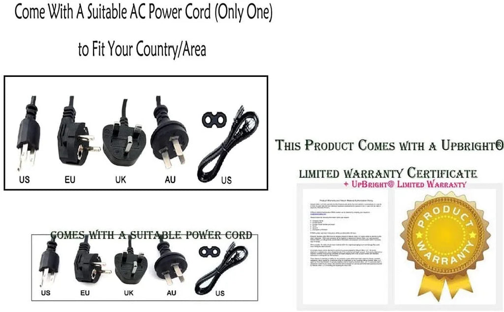 24V AC/DC Adapter Compatible with JBL Bar 3.1 Soundbar Wireless Subwoofer 24VDC 2.7A 65W Power Supply W636462