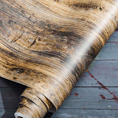 Self Adhesive Vinyl Distressed Wood Grain Contact Paper (15.7x98 Inches) Z89073