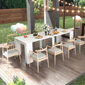White Wooden Expandable Dining Table K3558