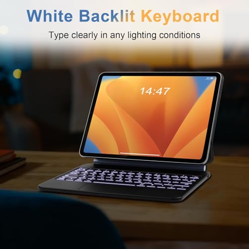 iPad Keyboard Case for iPad Air 13 Inch (M2) 2024, for iPad Pro 12.9 Inch (6th, 5th, 4th, 3rd Gen), with Multi-Touch Trackpad, Backlit Keys G842122