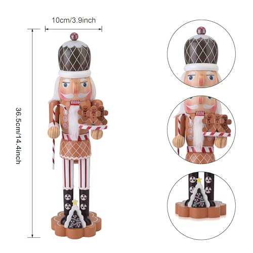 14.4 Inch Wooden Christmas Nutcracker Figure L732035