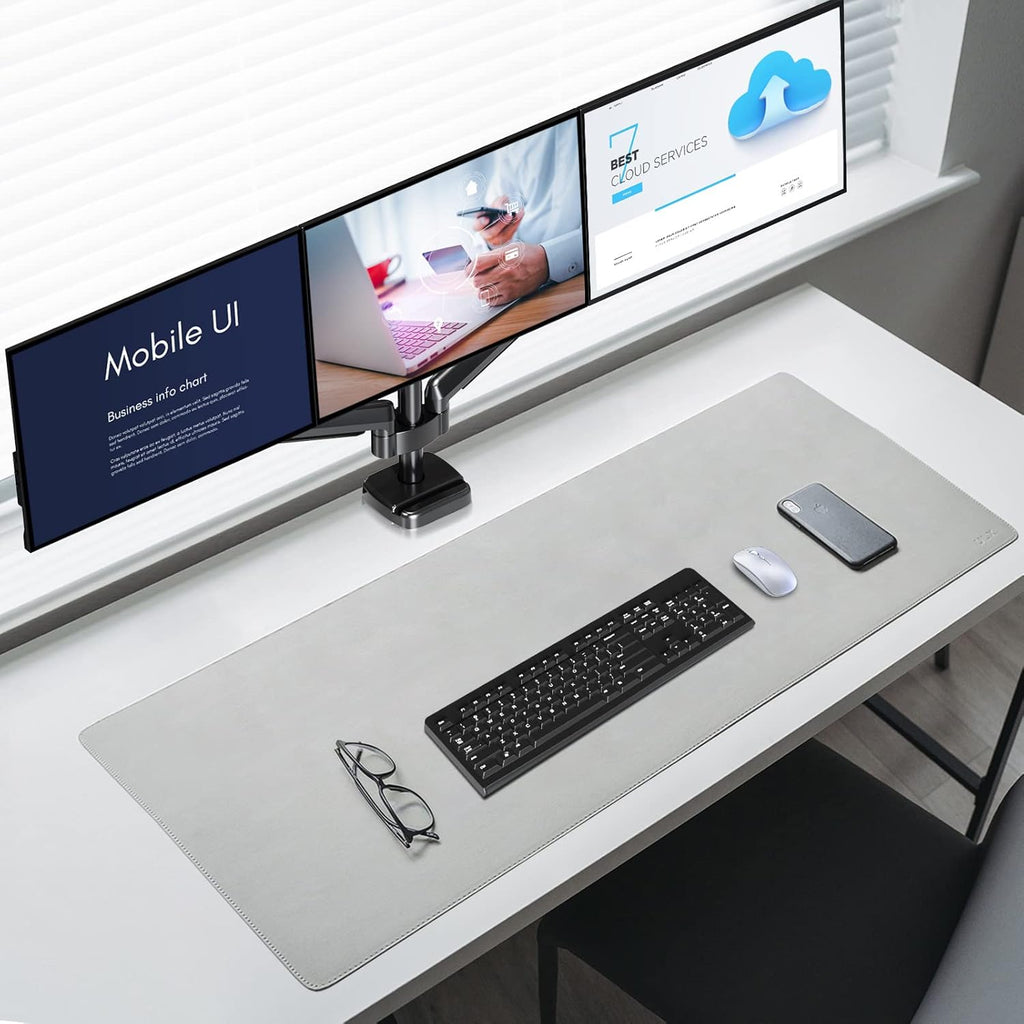 Triple Monitor Desk Mount for 3 Screens Up to 27 inch V20153