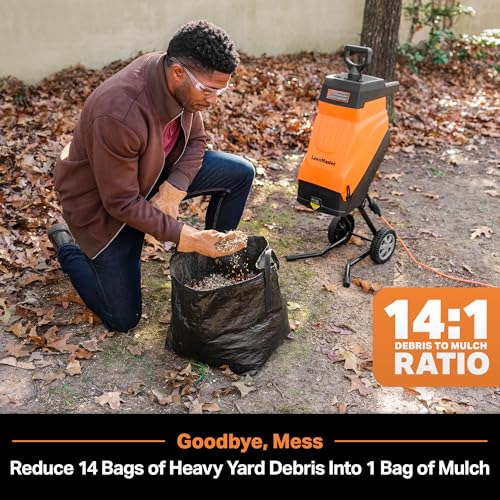 Electric Wood Chipper Shredder 15-Amp 1.8-Inch Cutting Diameter Z48818