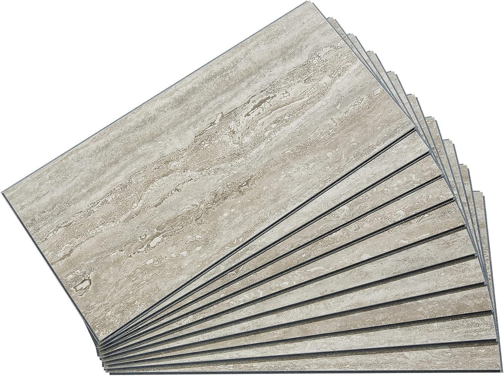 23.2 in. x 11.1 in. Interlocking Vinyl Waterproof Wall Tiles (10 Pack) S4609