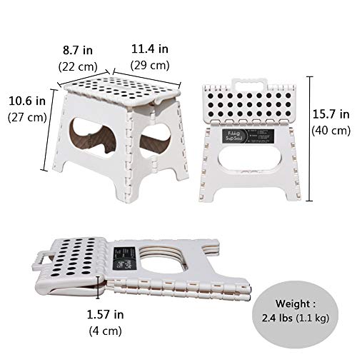 White Folding Step Stool 11" Height A7302