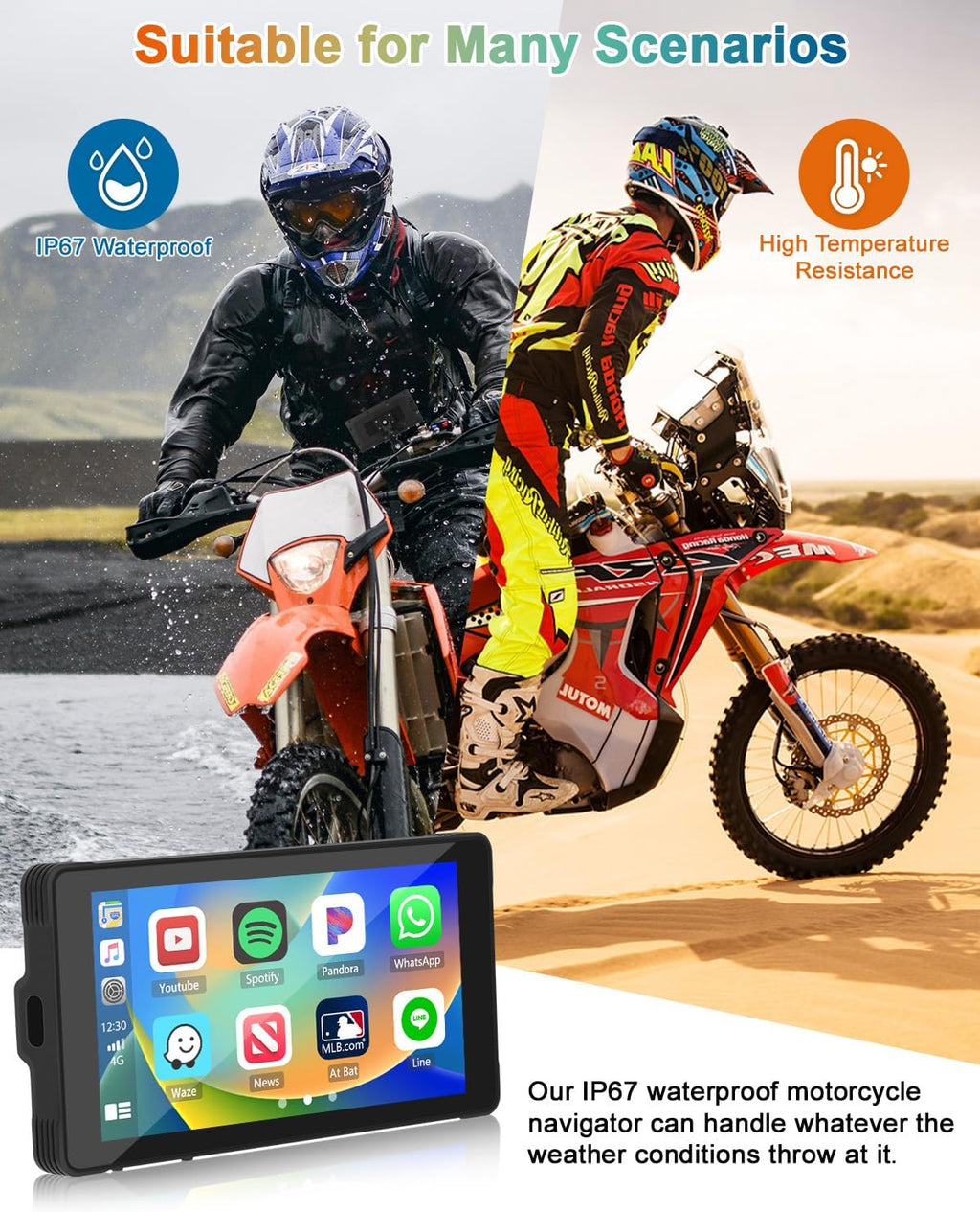 5.5'' Portable Wireless Car Play Screen with Dual Bluetooth W8121