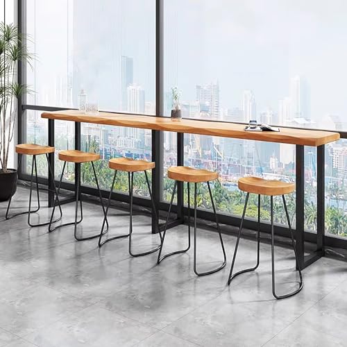 Solid Wood Rectangular Bar Table E732