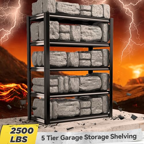 48" W x 24" D x 72" H Metal Garage Shelving R2656