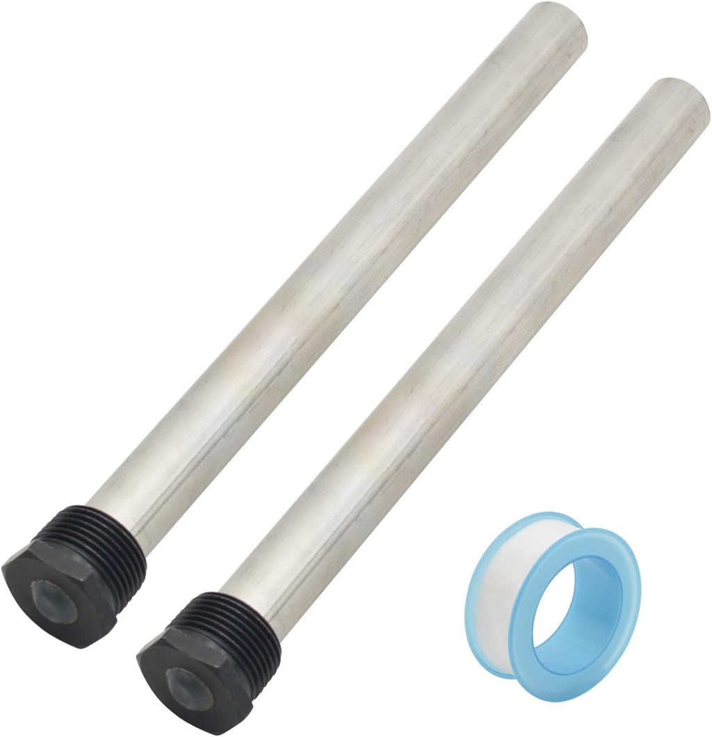 Magnesium Anode Rod with PTFE Thread Seal Tape, 9.25L x 3/4 NPT - 2 Pack Y824866