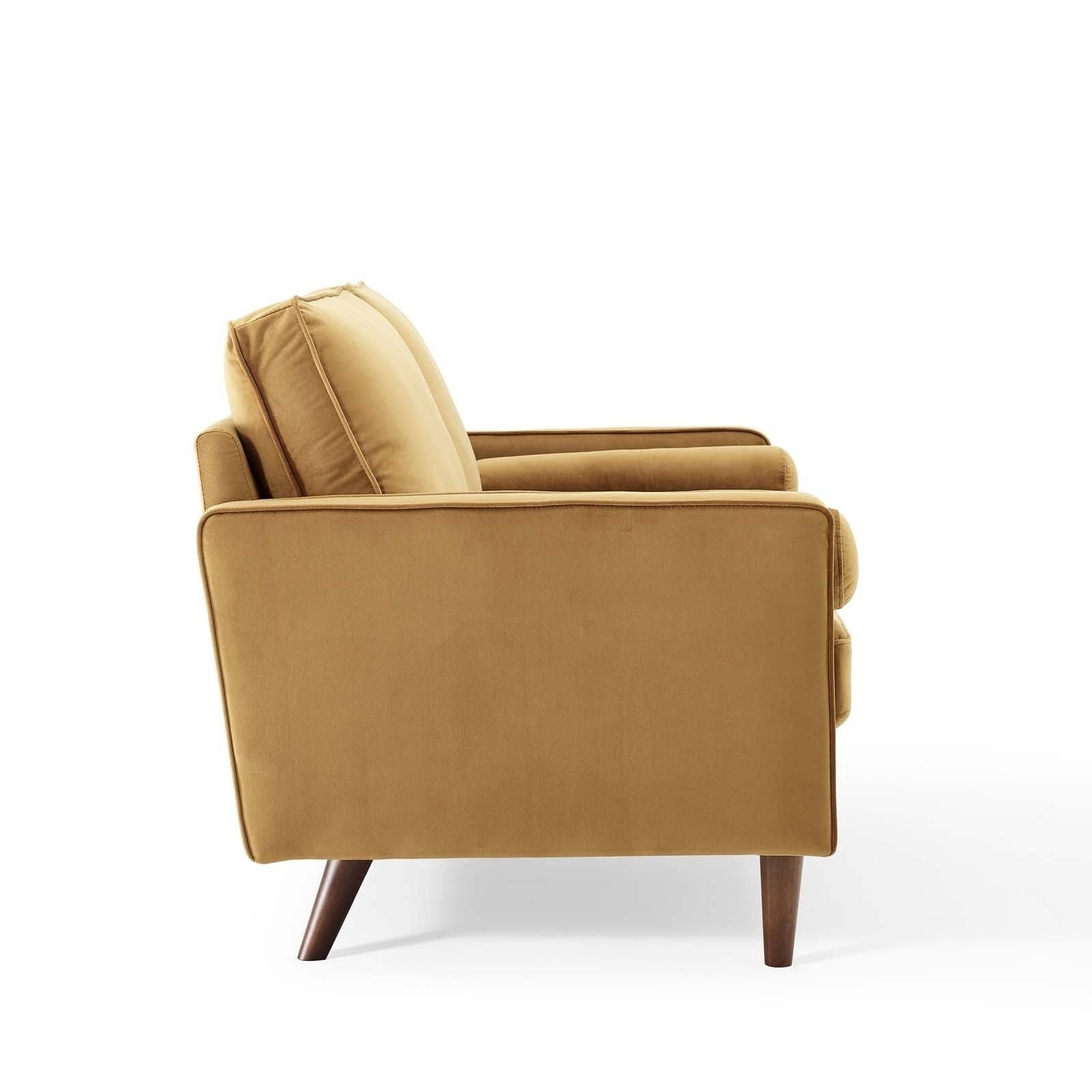 Navy Performance Velvet Loveseat D228993