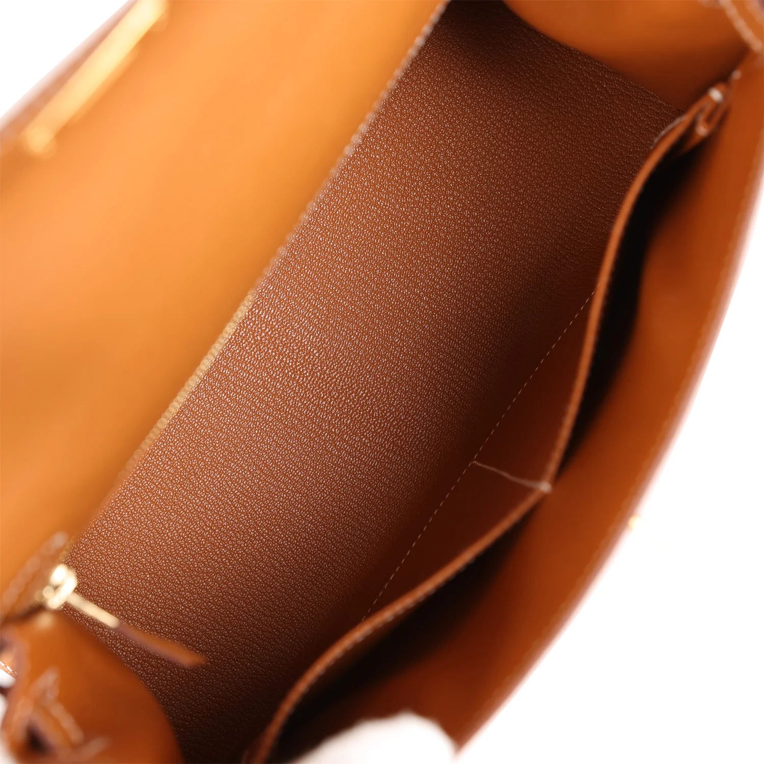 Gold Epsom Leather Kelly Sellier 28 E3230