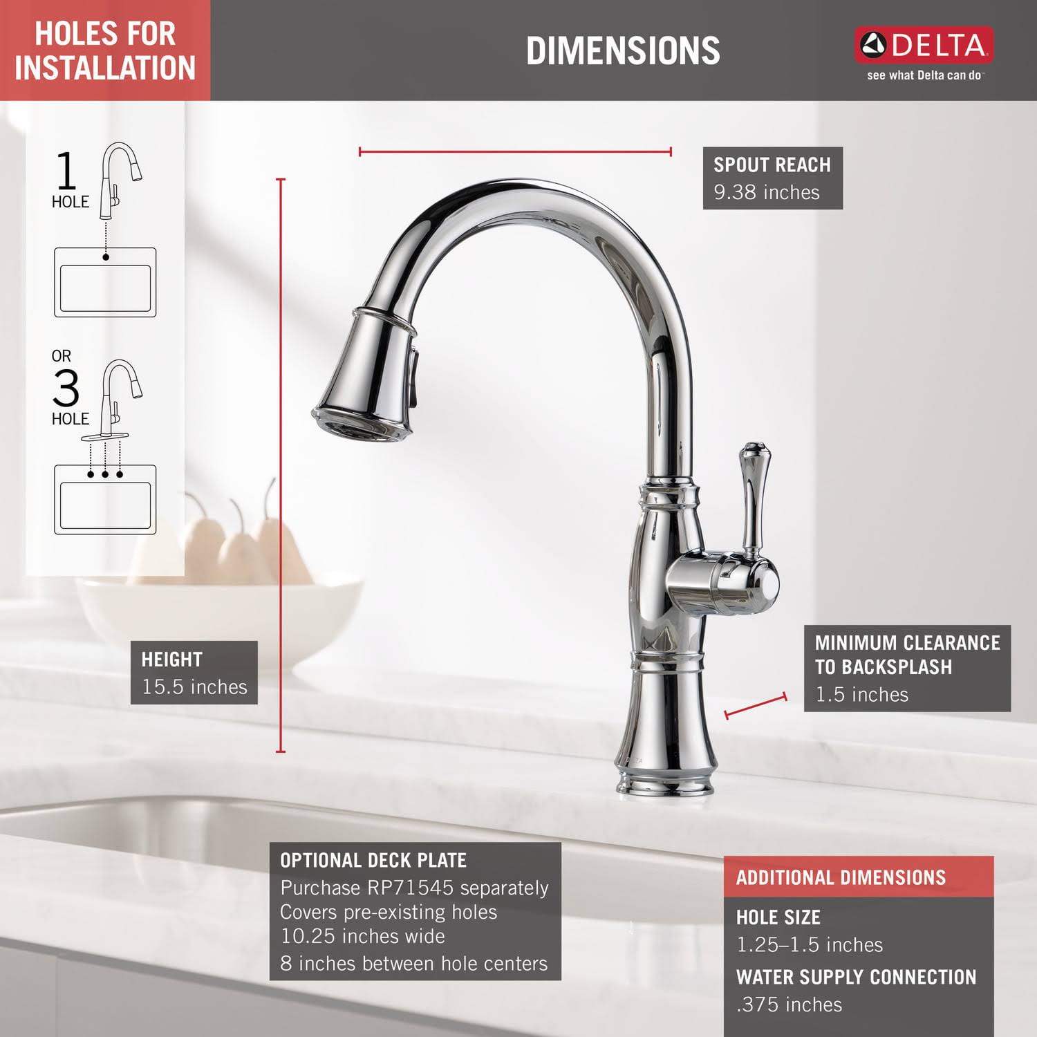 Chrome Single Handle Pull Down Kitchen Faucet F764386