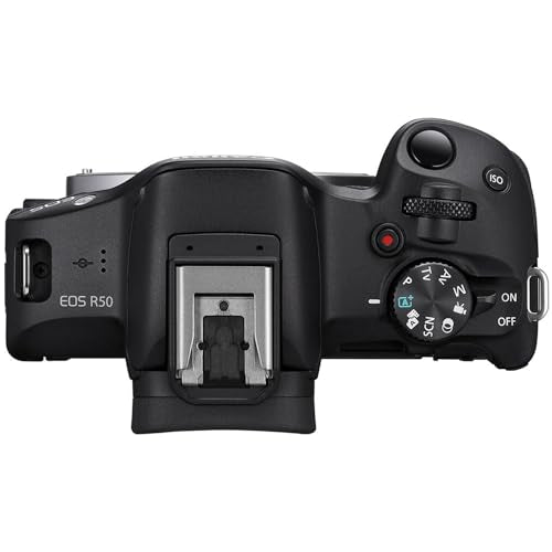 Black Mirrorless Camera with RF-S 18-45mm and RF-S 55-210mm Lens Kit R200