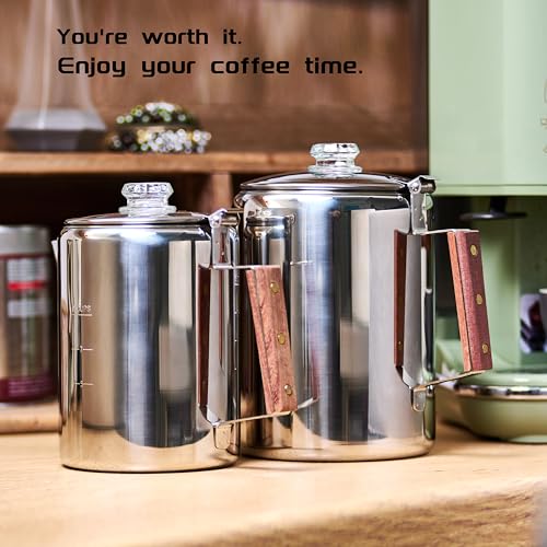 Stainless Steel Stovetop Coffee Percolator (9 Cups) Q232055