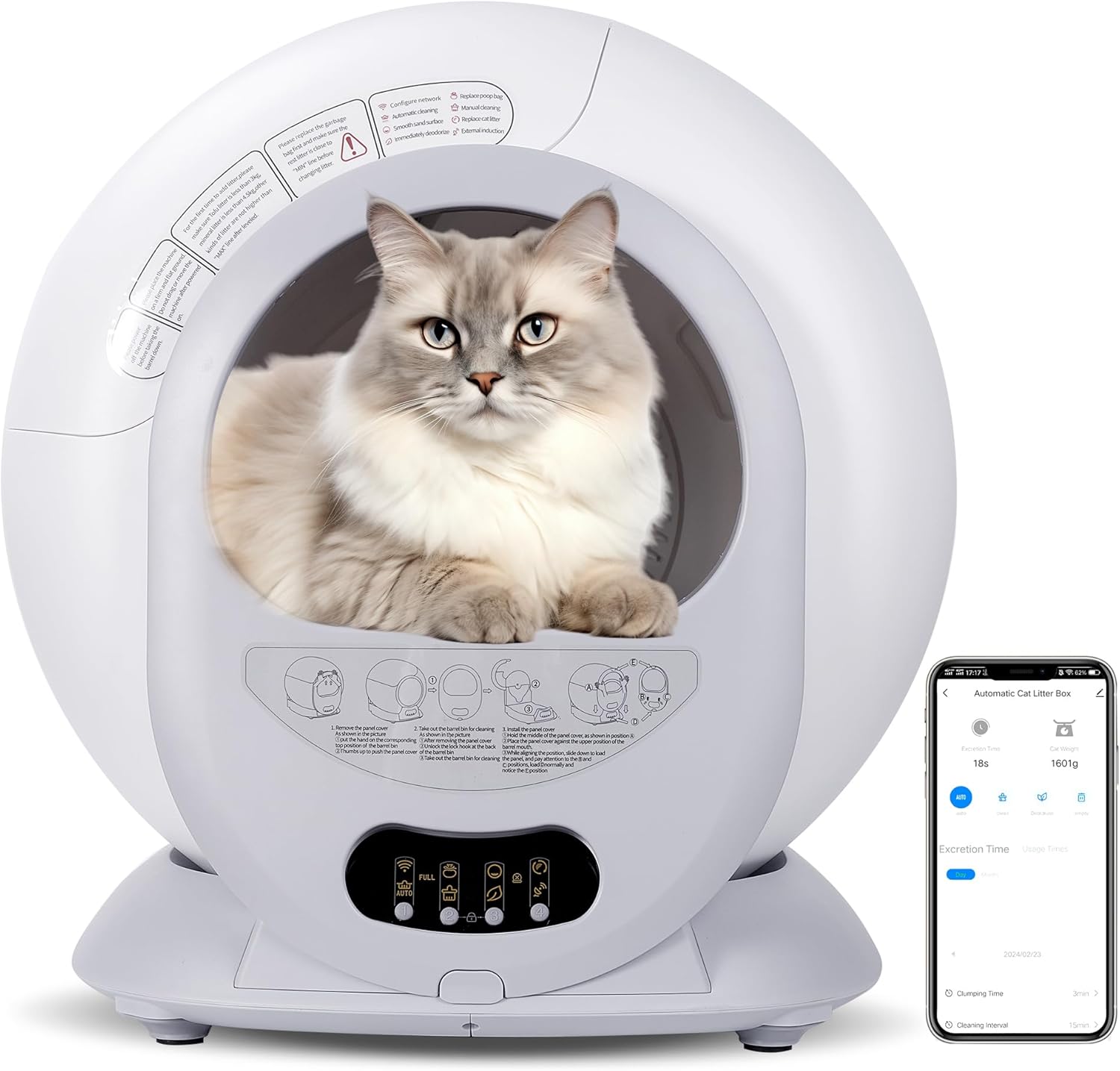 Self-Cleaning Automatic Cat Litter Box with App Control Z900408