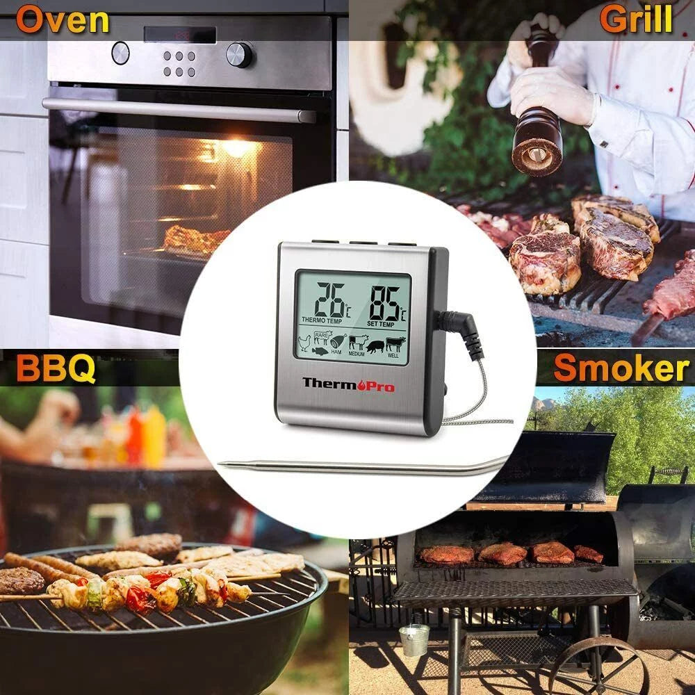 Digital Cooking Meat Thermometer & Clock Timer P5760