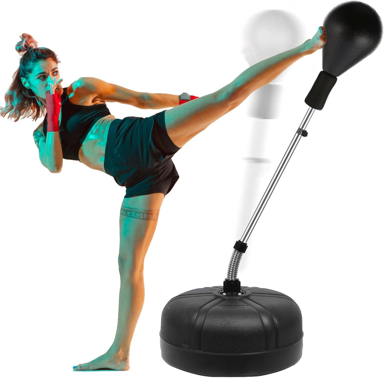 Black Reflex Bag Punching Boxing with Adjustable Height Spring L514