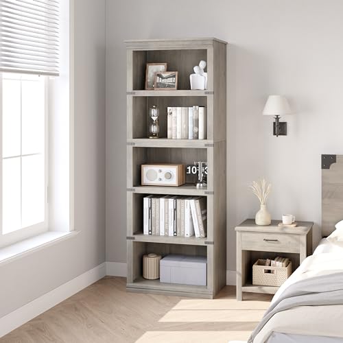 Grey 3 Tier Wooden Bookcase M683