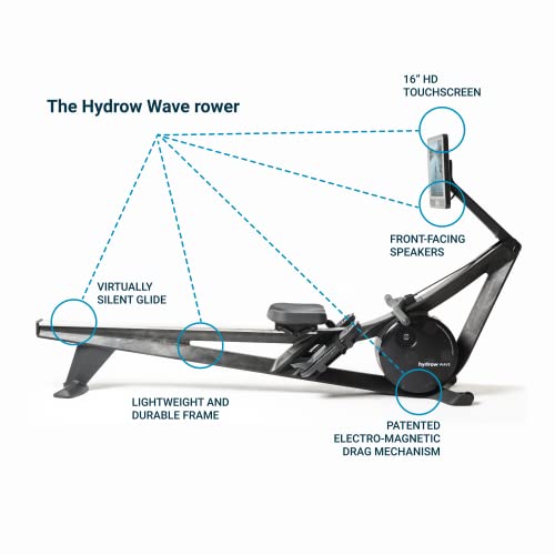 Wave Rowing Machine with 16" HD Touchscreen & Speakers - Foldable C8927