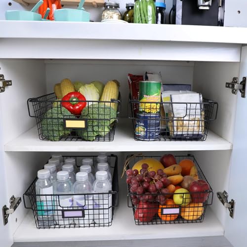 4 Pack Large Stackable Wire Metal Baskets R5864