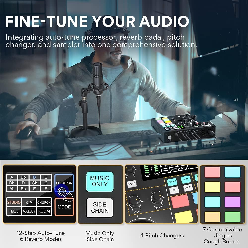 Audio Interface with DJ Mixer and Sound Card G40941