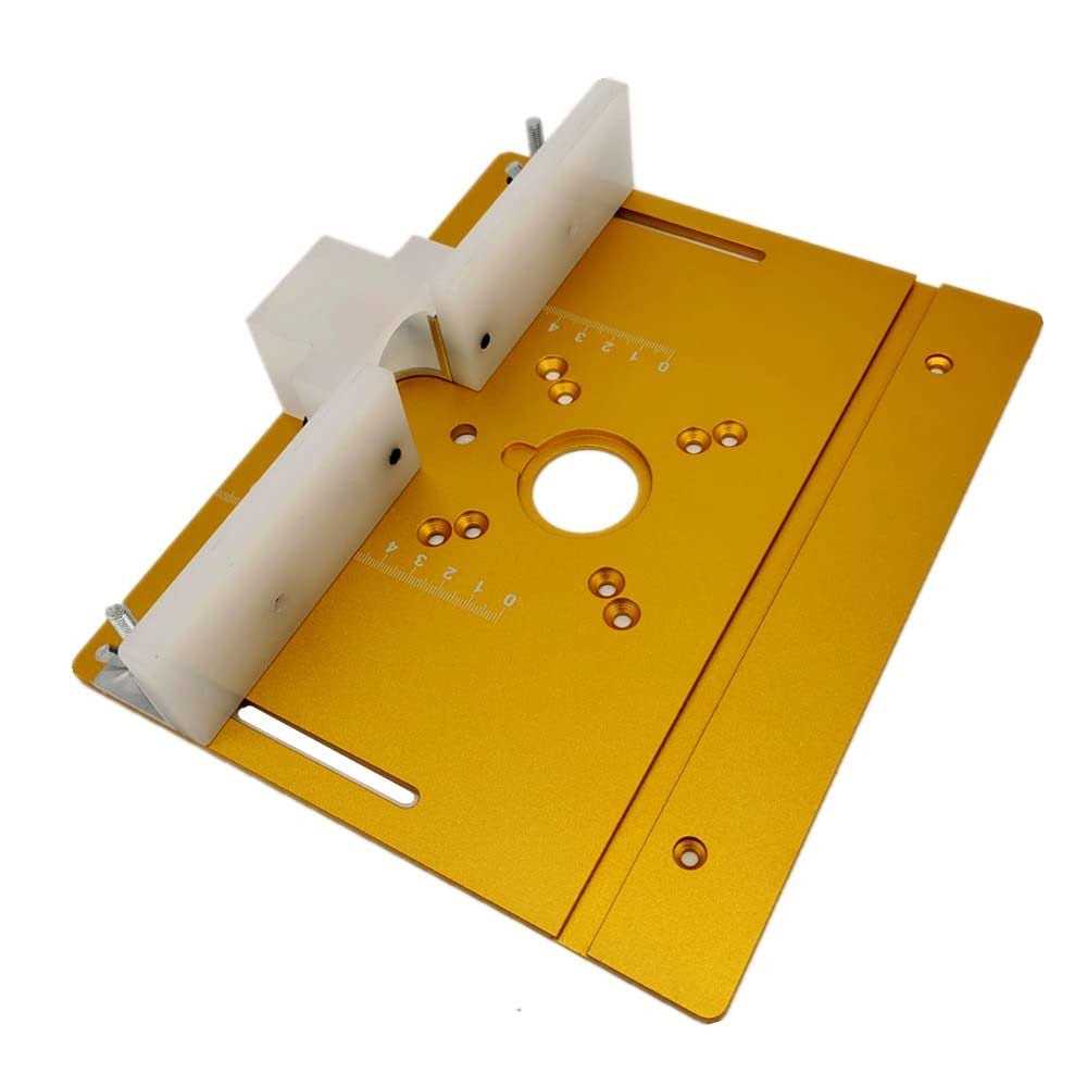 Aluminum Router Table Insert Plate with Miter Gauge E742979