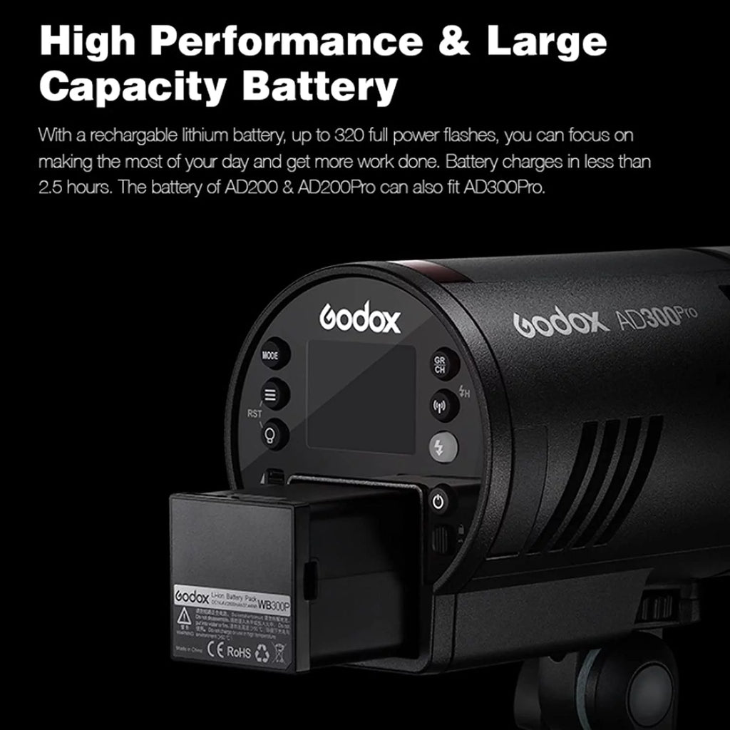 300W TTL Outdoor Flash with Bi-Color Modeling LED J771