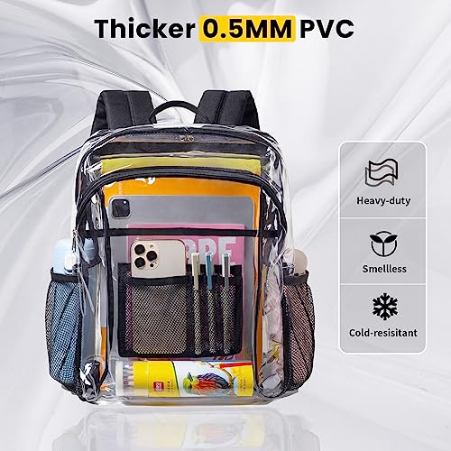 Clear Backpack with Multi-pockets Black G246533