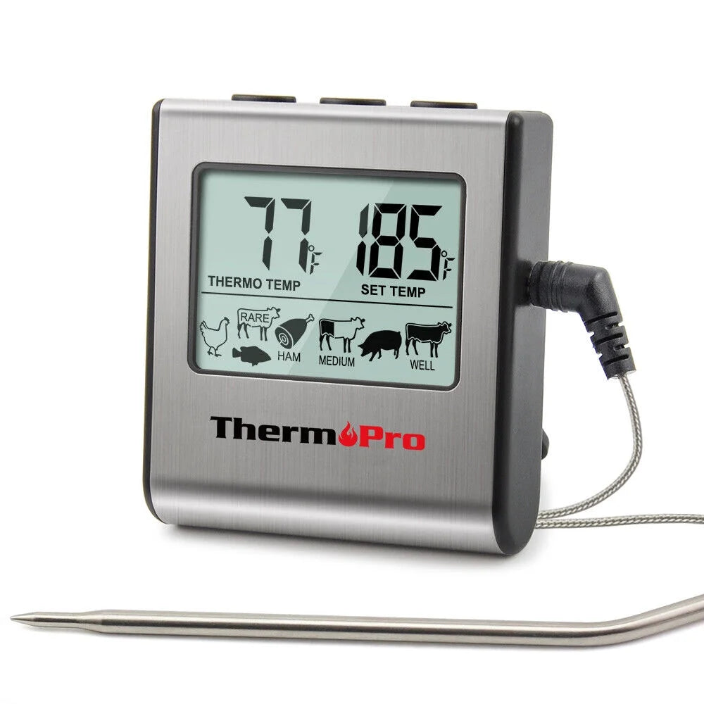 Digital Cooking Meat Thermometer & Clock Timer P5760