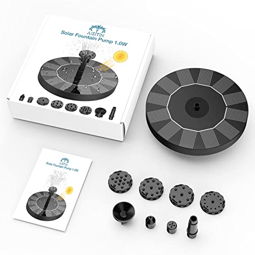 1.5W Solar Bird Bath Fountain Pump with 6 Nozzles X66986