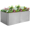 8x4x3ft Rectangular Galvanized Raised Garden Beds B108