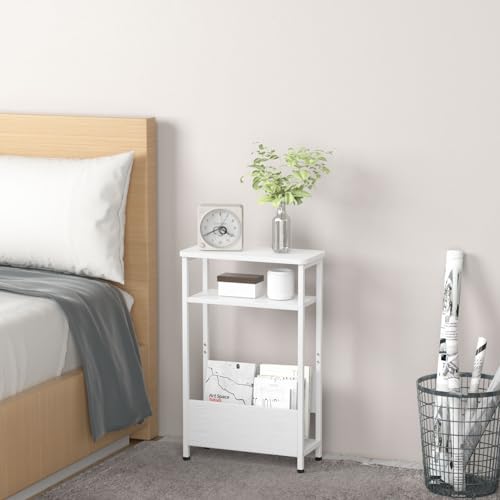 Faux White Marble 3 Tier Narrow Side Table C945820
