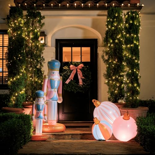 3.5 FT Giant Inflatable Pink Nutcracker Christmas Decor E17280